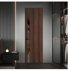 18 VE-V натуральный шпон Albero 1398S профиль Черный муар вставка Графит лак ProfilDoors Orange