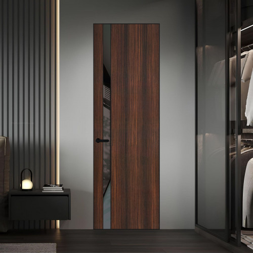 18 VE-V натуральный шпон Albero 1398S профиль Черный муар вставка Графит лак ProfilDoors Orange
