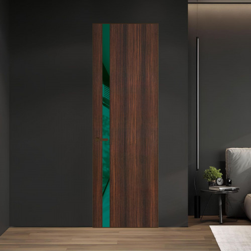 18 VE-V натуральный шпон Albero 1398S профиль Деорэ вставка Зеленый лес лак ProfilDoors Orange