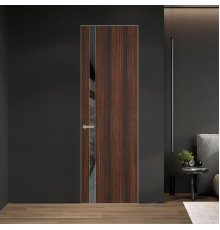 18 VE-V натуральный шпон Albero 1398S профиль Никель матовый вставка Графит лак ProfilDoors Orange