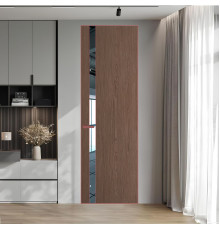 18 VE-V натуральный шпон Bianche Notti 822M профиль Красный антрацит вставка Зеркало ProfilDoors Orange