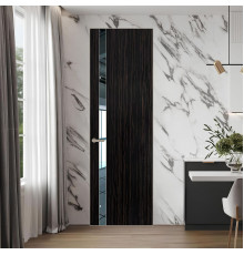 18 VE-V натуральный шпон Espresso 1042S профиль Никель матовый вставка Зеркало ProfilDoors Orange