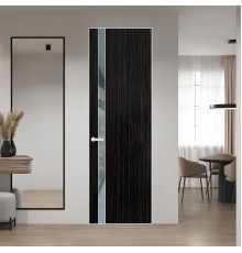 18 VE-V натуральный шпон Espresso 1042S профиль Вайт вставка Темно-серый лак ProfilDoors Orange