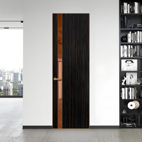 18 VE-V натуральный шпон Espresso 1042S профиль Золото вставка Зеркало Bronza ProfilDoors Orange
