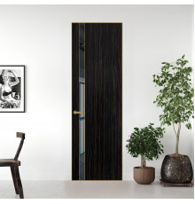 18 VE-V натуральный шпон Espresso 1042S профиль Золото вставка Зеркало Grey ProfilDoors Orange