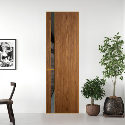 18 VE-V натуральный шпон Espresso 35M профиль Бронза вставка Графит лак ProfilDoors Orange