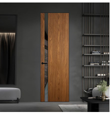 18 VE-V натуральный шпон Espresso 35M профиль Черный муар вставка Графит лак ProfilDoors Orange