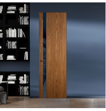 18 VE-V натуральный шпон Espresso 35M профиль Деорэ вставка Темно-синий лак ProfilDoors Orange