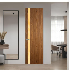 18 VE-V натуральный шпон Espresso 35M профиль Серебро вставка Кремовый лак ProfilDoors Orange