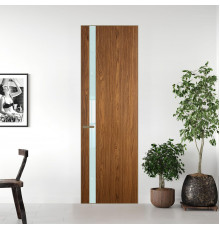 18 VE-V натуральный шпон Espresso 35M профиль Шампань вставка Белый лак ProfilDoors Orange