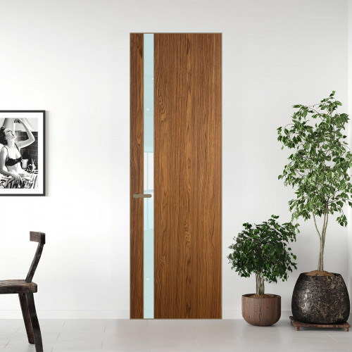 18 VE-V натуральный шпон Espresso 35M профиль Шампань вставка Белый лак ProfilDoors Orange