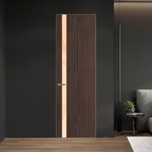 18 VE-V натуральный шпон Espresso 360M профиль Шампань вставка Бежевый лак ProfilDoors Orange