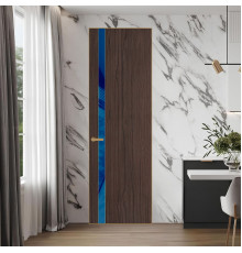 18 VE-V натуральный шпон Espresso 360M профиль Золото вставка Синий лак ProfilDoors Orange