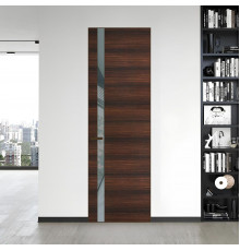 18 VE-H натуральный шпон Albero 1398S профиль Деорэ вставка Темно-серый лак ProfilDoors Orange