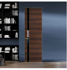 18 VE-H натуральный шпон Albero 1398S профиль Шампань вставка Черный лак ProfilDoors Orange
