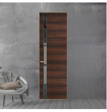 18 VE-H натуральный шпон Albero 1398S профиль Золото вставка Зеркало Grey ProfilDoors Orange