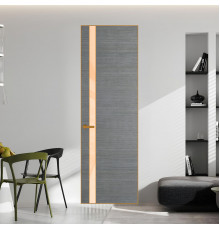 18 VE-H натуральный шпон Bianche Notti 01Q профиль Бронза вставка Бежевый лак ProfilDoors Orange