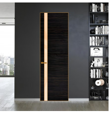 18 VE-H натуральный шпон Espresso 1042S профиль Бронза вставка Бежевый лак ProfilDoors Orange