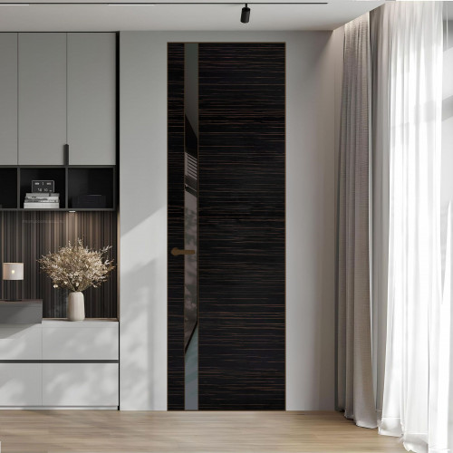 18 VE-H натуральный шпон Espresso 1042S профиль Деорэ вставка Графит лак ProfilDoors Orange