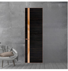 18 VE-H натуральный шпон Espresso 1042S профиль Медь вставка Светло-коричневый лак ProfilDoors Orange