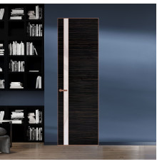 18 VE-H натуральный шпон Espresso 1042S профиль Медь вставка Светло-серый лак ProfilDoors Orange