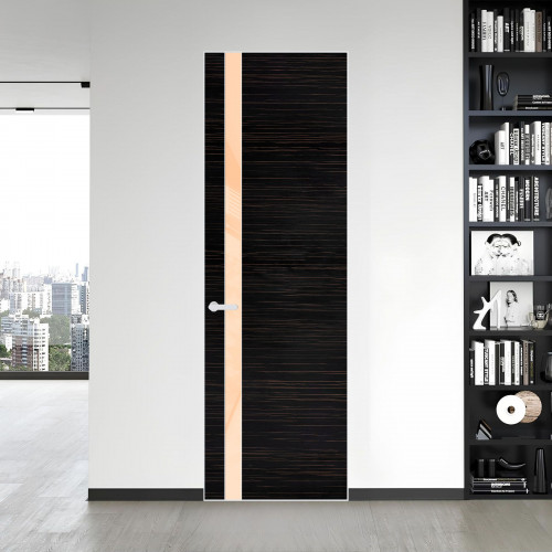 18 VE-H натуральный шпон Espresso 1042S профиль Вайт вставка Бежевый лак ProfilDoors Orange