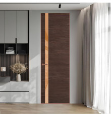 18 VE-H натуральный шпон Espresso 1386M профиль Медь вставка Светло-коричневый лак ProfilDoors Orange
