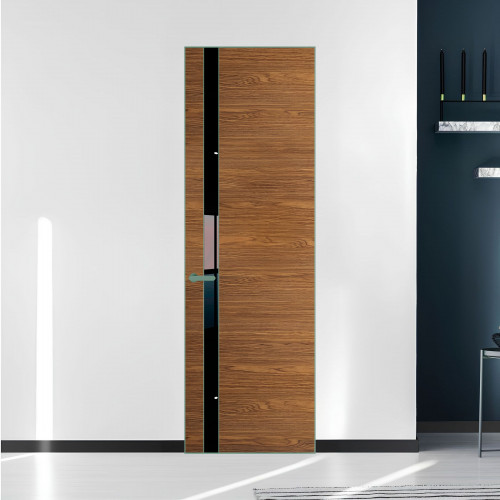 18 VE-H натуральный шпон Espresso 35M профиль Зеленый воск вставка Черный лак ProfilDoors Orange