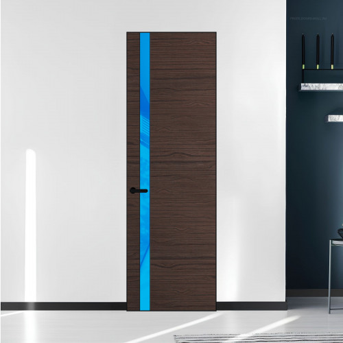 18 VE-H натуральный шпон Espresso 360M профиль Черный матовый вставка Голубой лак ProfilDoors Orange