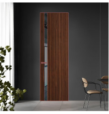 18 VE-V натуральный шпон Albero 1294M профиль Красный антрацит вставка Зеркало Grey ProfilDoors Orange