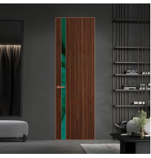 18 VE-V натуральный шпон Albero 1294M профиль Медь вставка Зеленый лес лак ProfilDoors Orange