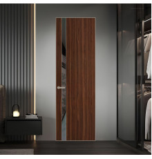 18 VE-V натуральный шпон Albero 1294M профиль Никель матовый вставка Графит лак ProfilDoors Orange