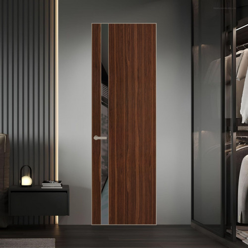 18 VE-V натуральный шпон Albero 1294M профиль Никель матовый вставка Графит лак ProfilDoors Orange