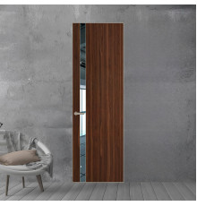 18 VE-V натуральный шпон Albero 1294M профиль Никель матовый вставка Зеркало ProfilDoors Orange