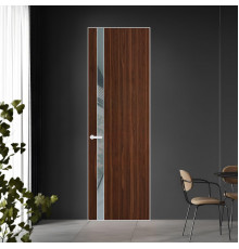 18 VE-V натуральный шпон Albero 1294M профиль Вайт вставка Темно-серый лак ProfilDoors Orange