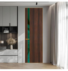 18 VE-V натуральный шпон Albero 1398S профиль Бронза вставка Зеленый лес лак ProfilDoors Orange