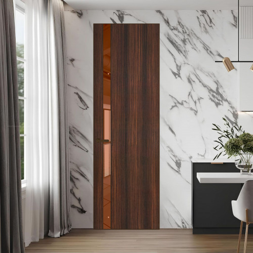 18 VE-V натуральный шпон Albero 1398S профиль Деорэ вставка Зеркало Bronza ProfilDoors Orange