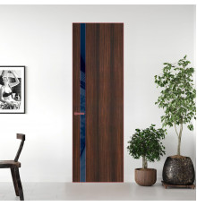 18 VE-V натуральный шпон Albero 1398S профиль Красный антрацит вставка Темно-синий лак ProfilDoors Orange