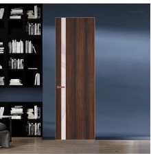 18 VE-V натуральный шпон Albero 1398S профиль Медь вставка Светло-серый лак ProfilDoors Orange