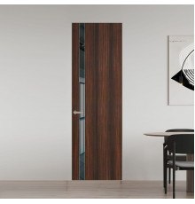 18 VE-V натуральный шпон Albero 1398S профиль Никель матовый вставка Зеркало Grey ProfilDoors Orange