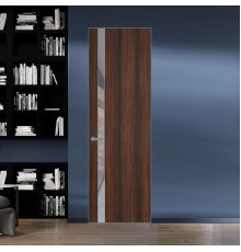 18 VE-V натуральный шпон Albero 1398S профиль Серебро вставка Холодный серый лак ProfilDoors Orange