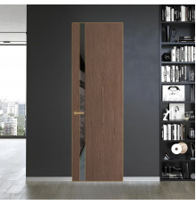 18 VE-V натуральный шпон Bianche Notti 822M профиль Золото вставка Графит лак ProfilDoors Orange