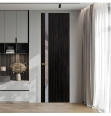 18 VE-V натуральный шпон Espresso 1042S профиль Шампань вставка Холодный серый лак ProfilDoors Orange