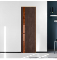 18 VE-V натуральный шпон Espresso 1386M профиль Бронза вставка Зеркало Bronza ProfilDoors Orange