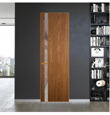18 VE-V натуральный шпон Espresso 35M профиль Бронза вставка Холодный серый лак ProfilDoors Orange