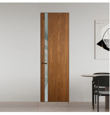 18 VE-V натуральный шпон Espresso 35M профиль Деорэ вставка Теплый серый лак ProfilDoors Orange