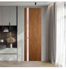 18 VE-V натуральный шпон Espresso 35M профиль Медь вставка Светло-серый лак ProfilDoors Orange