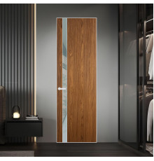18 VE-V натуральный шпон Espresso 35M профиль Вайт вставка Теплый серый лак ProfilDoors Orange