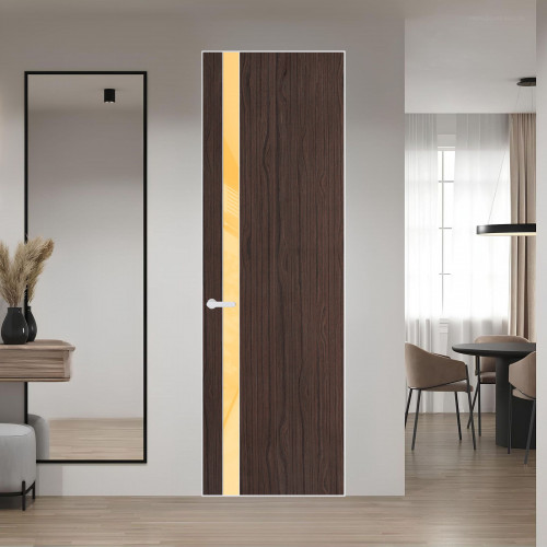 18 VE-V натуральный шпон Espresso 360M профиль Вайт вставка Кремовый лак ProfilDoors Orange