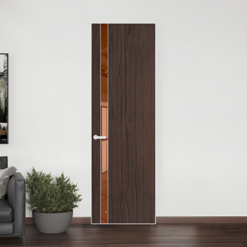 18 VE-V натуральный шпон Espresso 360M профиль Вайт вставка Зеркало Bronza ProfilDoors Orange
